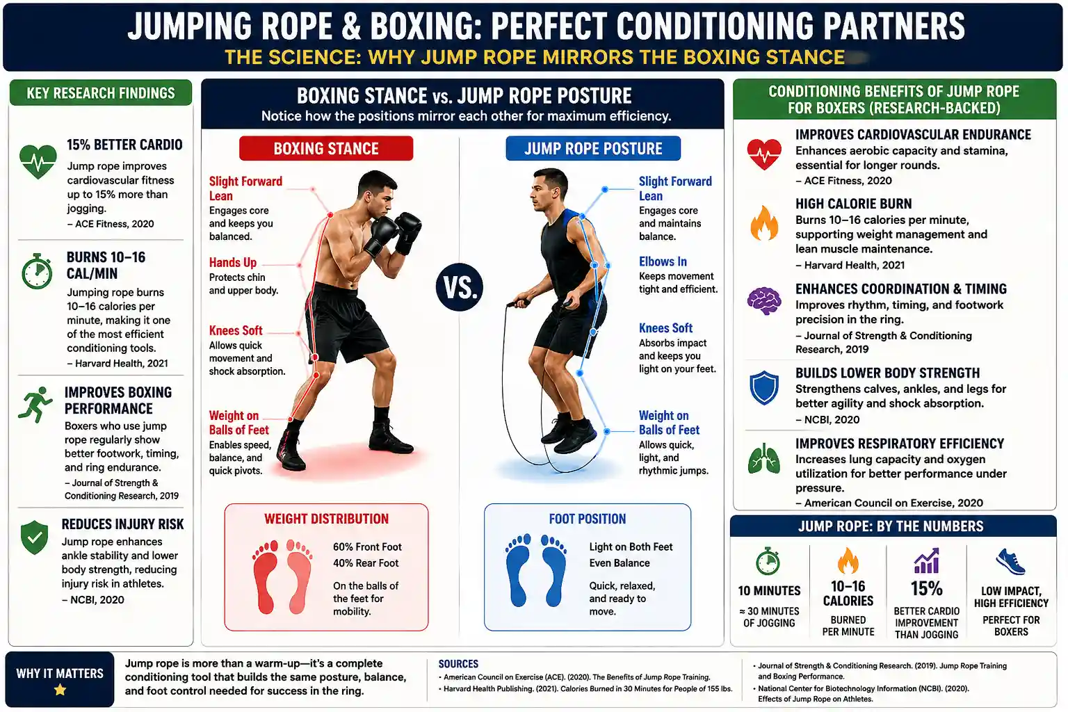 Boxing Stance Weight Distribution vs. Jump Rope Foot Position