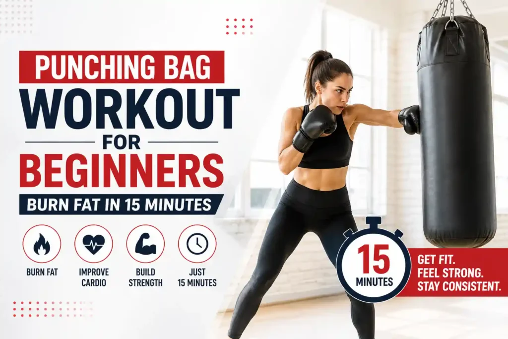 Punching Bag Workout for Beginners Burn Fat in 15 Minutes